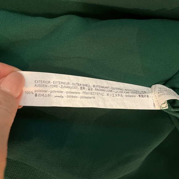 Zara green top. Chiffon overlay. Size M - Picture 6 of 7